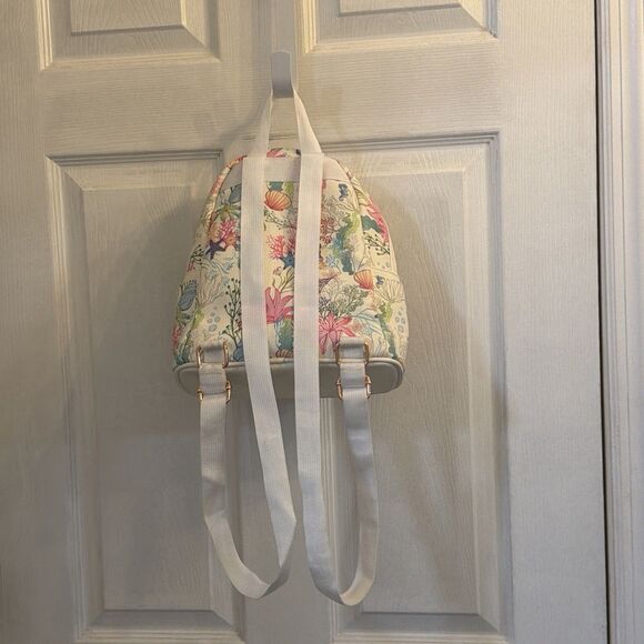 Disney Loungefly Ariel Under the Sea Mini Backpack Seashell Floral Pastel main image 14